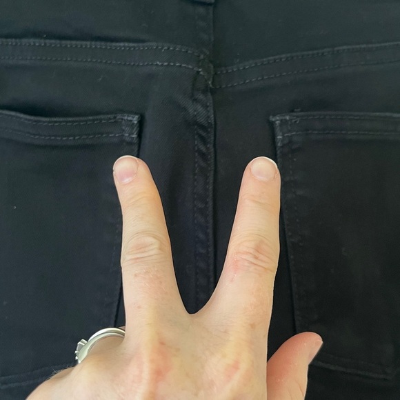 Madewell 10" High Rise Skinny Jeans Clean Hem Fall Classic | Solid Black | 27 - Picture 10 of 13